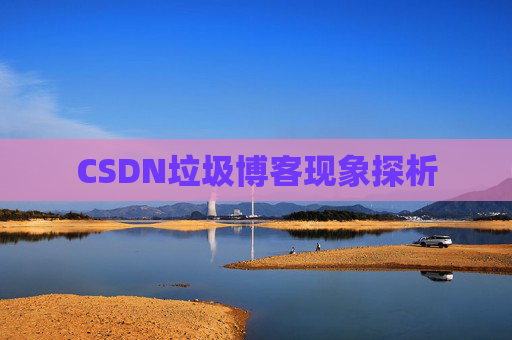 CSDN垃圾博客现象探析